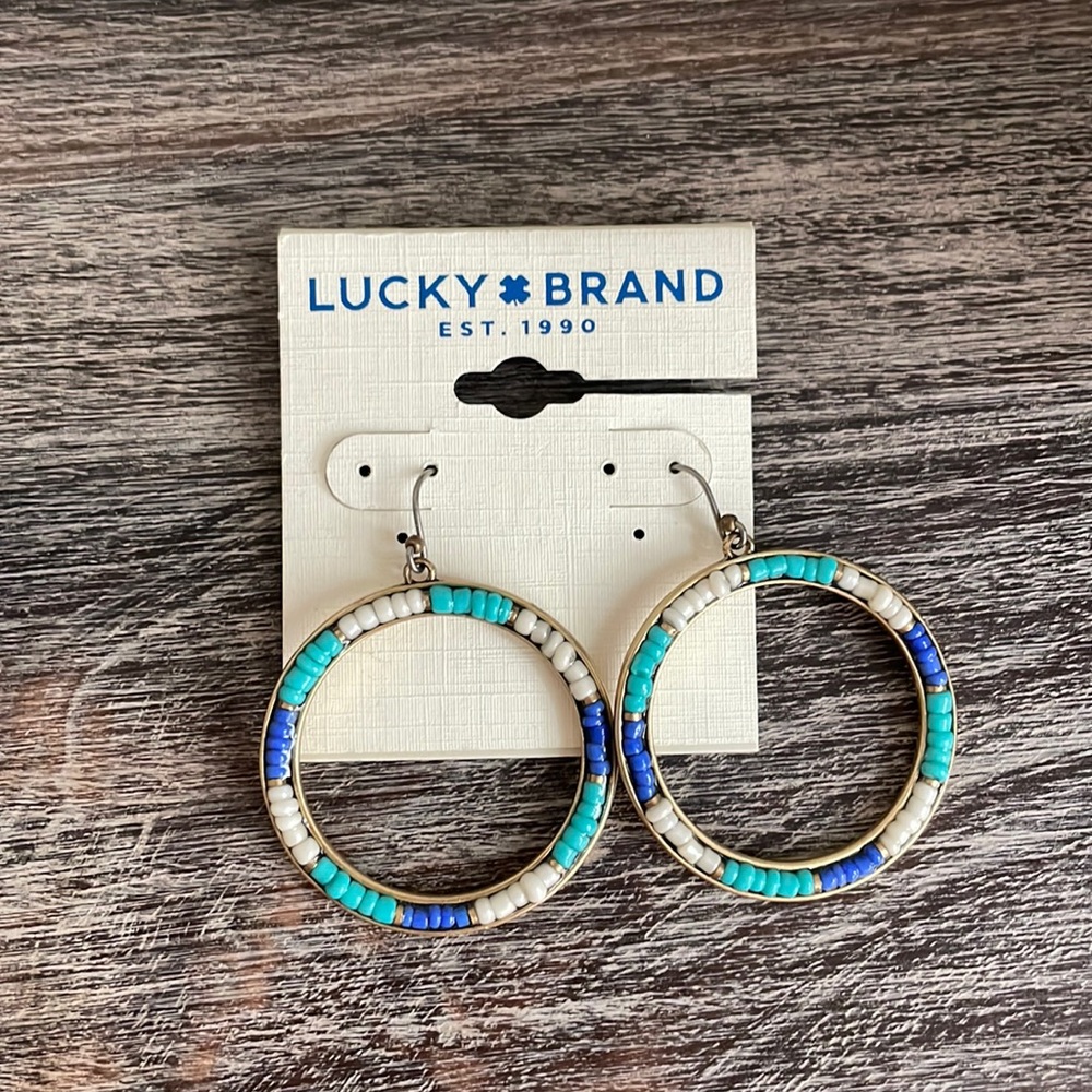 Lucky Brand hoop earrings.